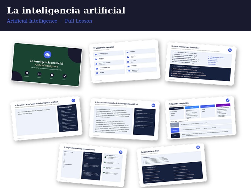 Artificial Intelligence Spanish Lesson - Conti Style