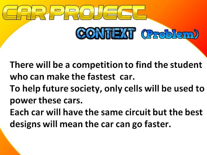 Car Project Teaching Resources
