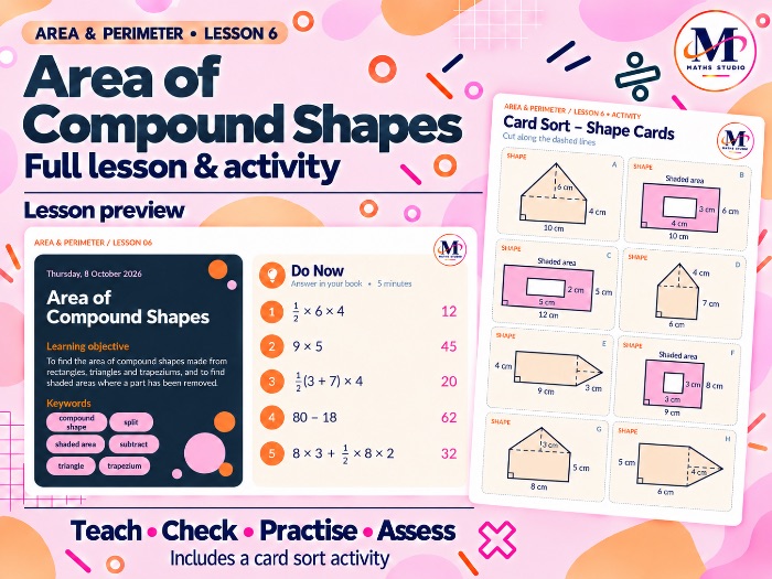 Area of Compound Shapes | Lesson & Activity