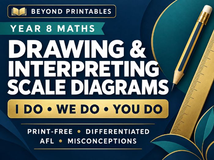 Drawing and Interpreting Scale Diagrams | I Do, We Do, You Do | Year 8 Maths print-free LESSON