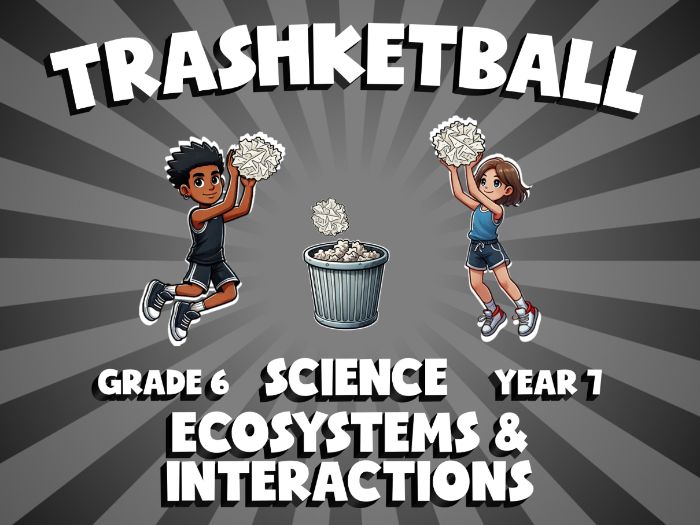 Ecosystems & Interactions TRASHKETBALL Science Game | No-Prep Year 7 Review Activity