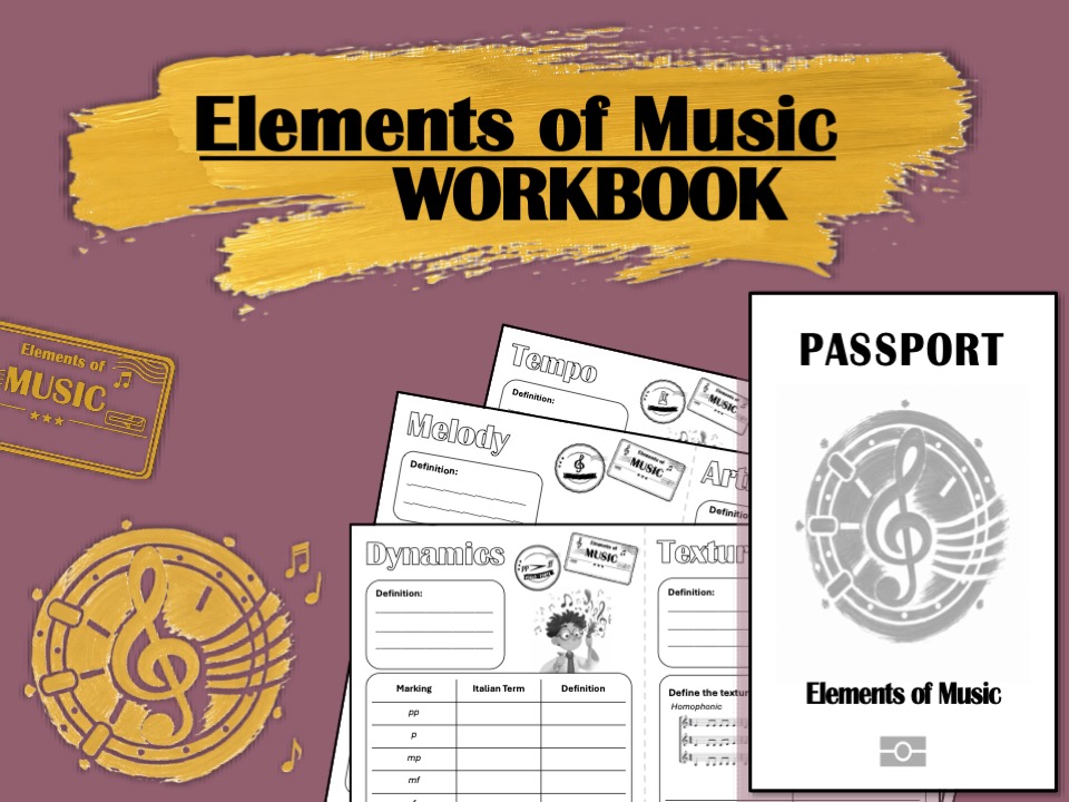 Elements of Music Passport | KS3 / KS4 Workbook