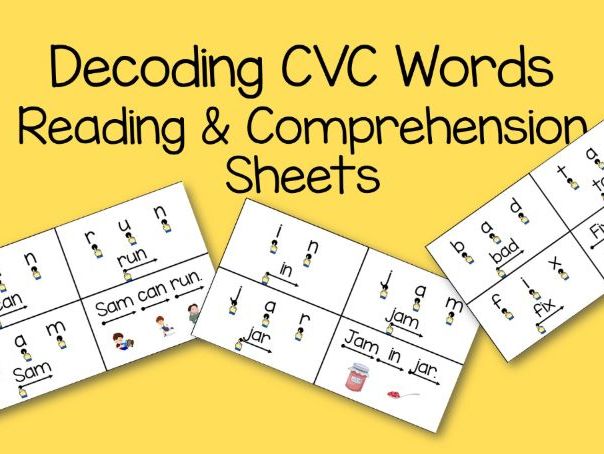 Decoding CVC Words Reading And Comprehension Kindergarten Teaching 