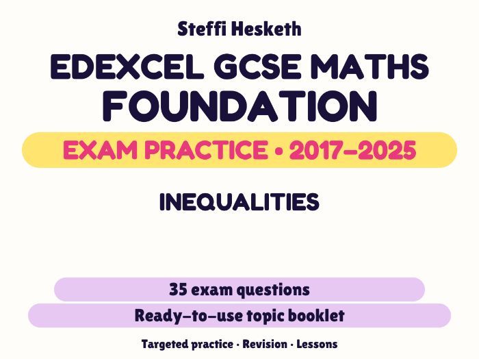 Edexcel GCSE Maths Foundation: Inequalities Exam Questions | 2017-2025