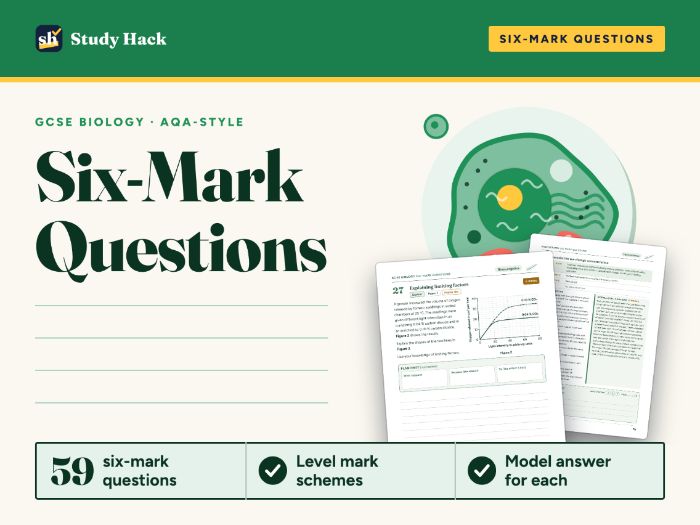 GCSE Biology Six-Mark Questions: 59 Questions, Level Mark Schemes, Model Answers (AQA-style)