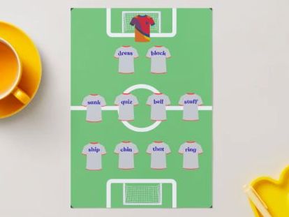 Football Phonics: Digraphs & Blends Reading Game (KS1 / Phase 3 & 4)