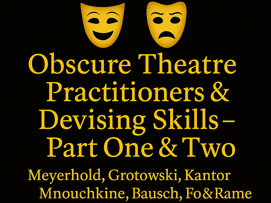 **GCSE/KS3 Drama – Obscure Practitioners & Devising Skills (Parts 1–2) Devising Extension Collection**