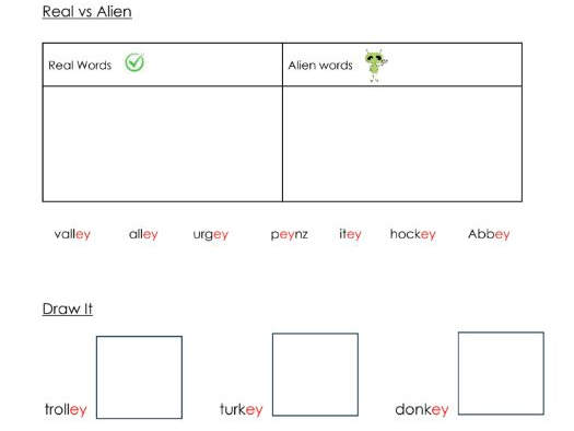 Phonics - ey sound worksheets - Resource bundle