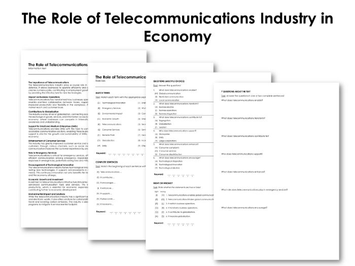 The Role of Telecommunications Industry in Economy | Teaching Resources