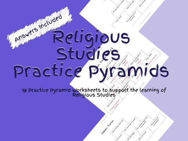 18 Religious Studies Practice Pyramid Worksheets PDF