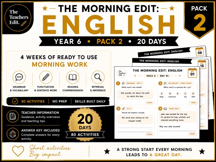 Morning Edit English Y6 Pack 2