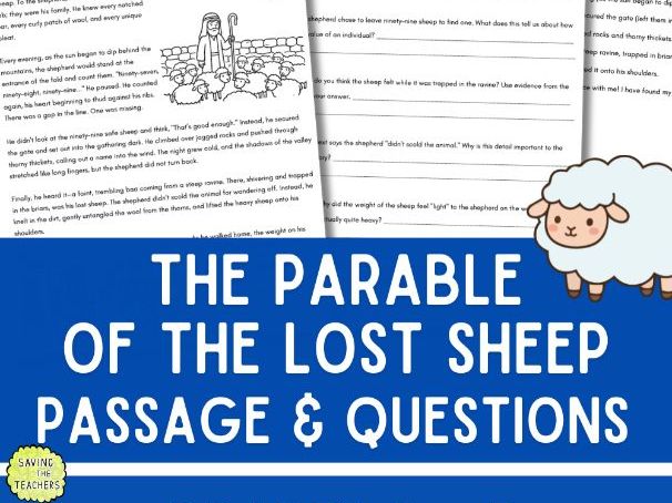 Parable of the Lost Sheep | Reading Comprehension & Differentiated Questions