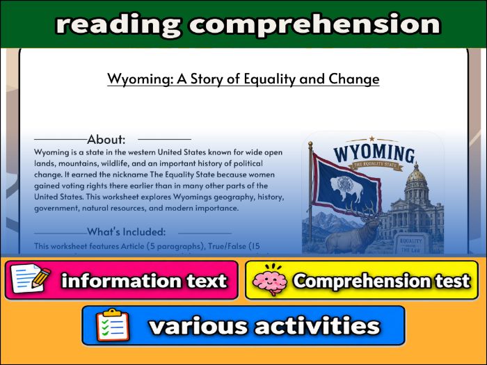Wyoming: A Story of Equality and Change | Comprehension 91����t