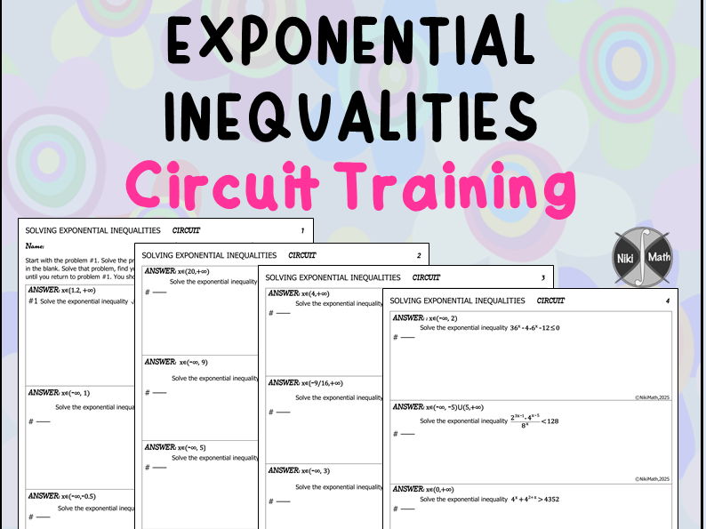 Exponential Inequalities - Circuit Training (15 problems)