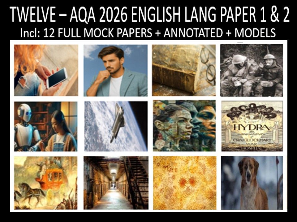 TWELVE - AQA PAPER 1 & 2 | 2026 FULL MOCKS | ANNOTATED | MODELS