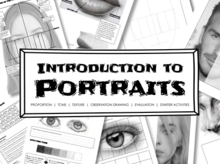 Portrait Drawing Workbook: Proportions, Features & Full Portraits (KS3 Art)