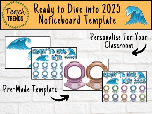 Ready to Dive Into 2025 Bulletin Board Classroom Noticeboard