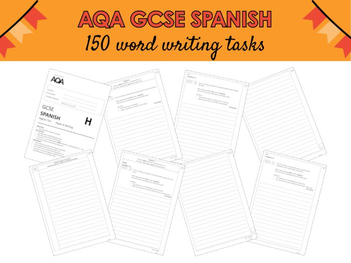 NEW SPEC Spanish 150 word writing tasks