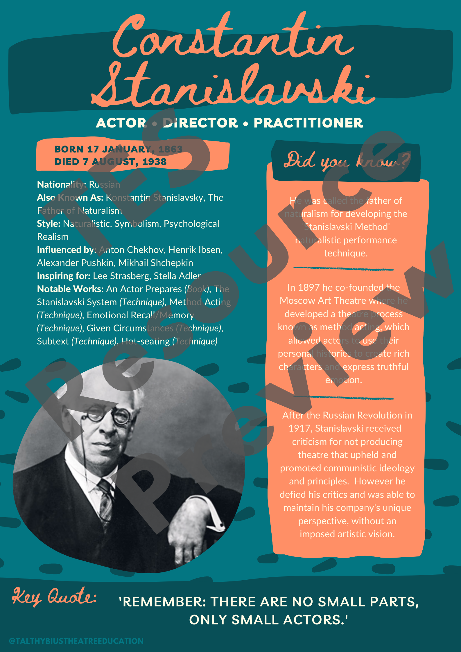 What Type Of Art Improvisation Is Konstantin Stanislavski Popular At At 