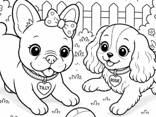 Tilly and friends colouring
