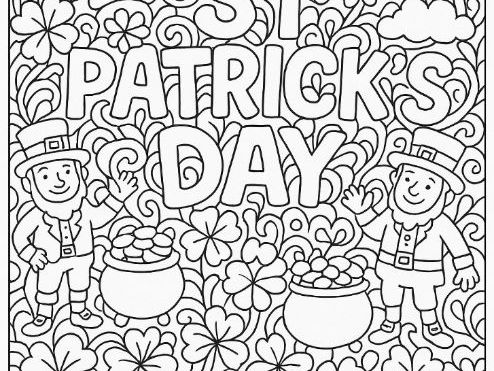 St Patrick's Day Mindful Colouring Page