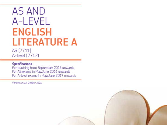 AQA - A Level Literature A (7712)) Paper 1B Unseen Poetry