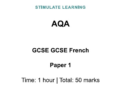AQA GCSE French Reading Paper