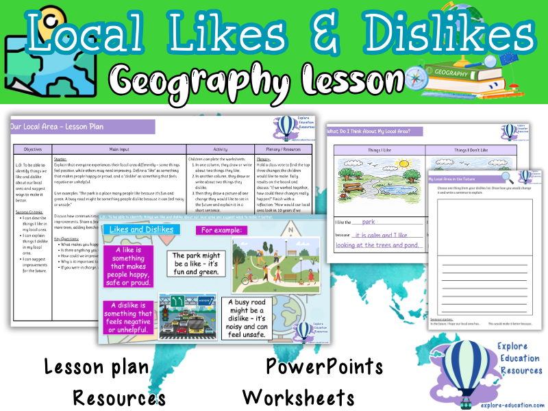 Likes and Dislikes of Our Local Area - KS1 Geography Lesson