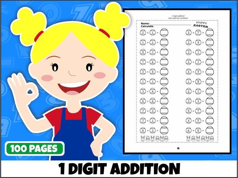 Addition to 20 Worksheets – Easter-Themed Math Activities | Ages 5–7