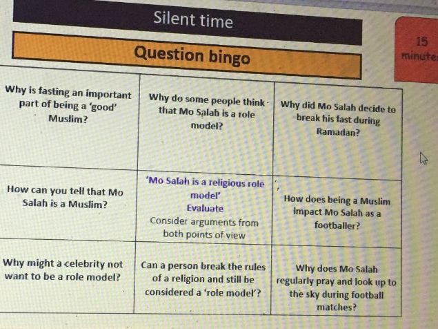 Mo Salah - religious role models re unit #religious education #religious studies #complete lesson