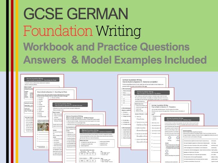 GCSE German Foundation Writing Workbook