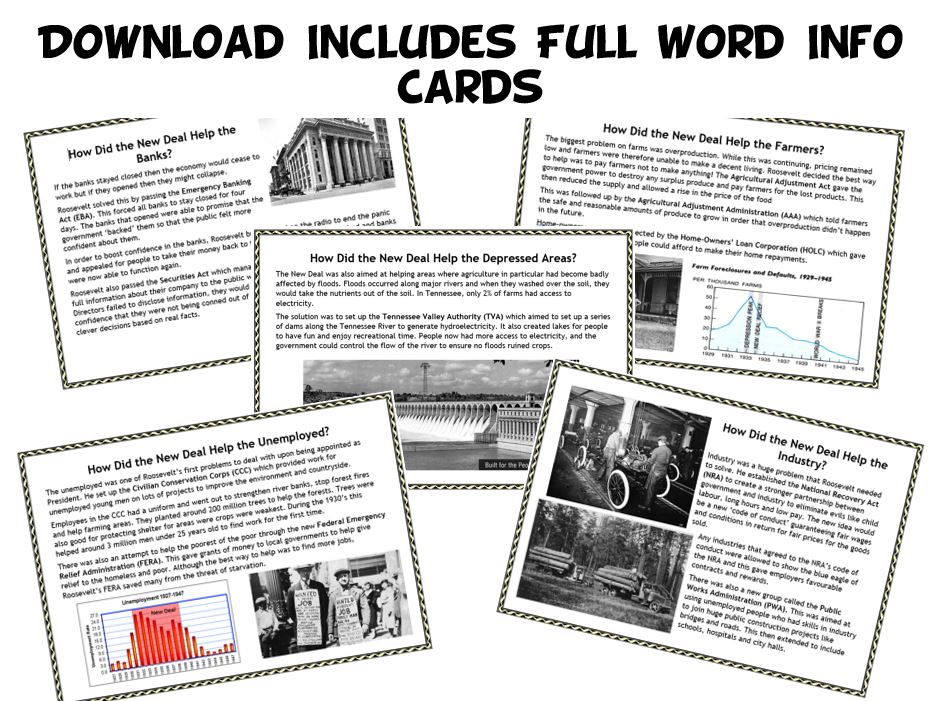 USA L8 The New Deal Teaching Resources