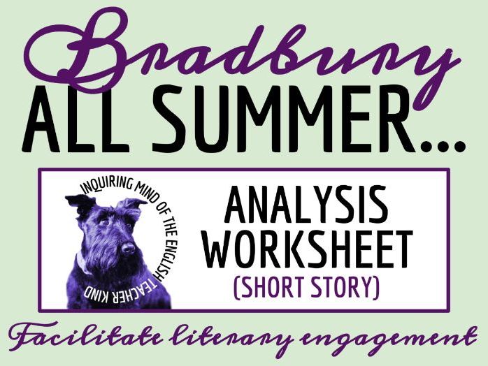 "All Summer in a Day" by Ray Bradbury Close Reading Analysis Worksheet