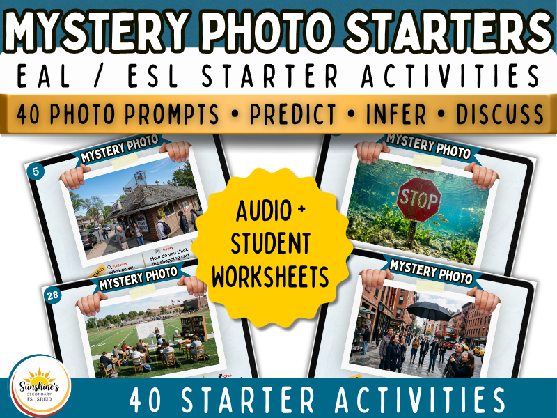 Mystery Photo Starters with Audio | EAL ESL