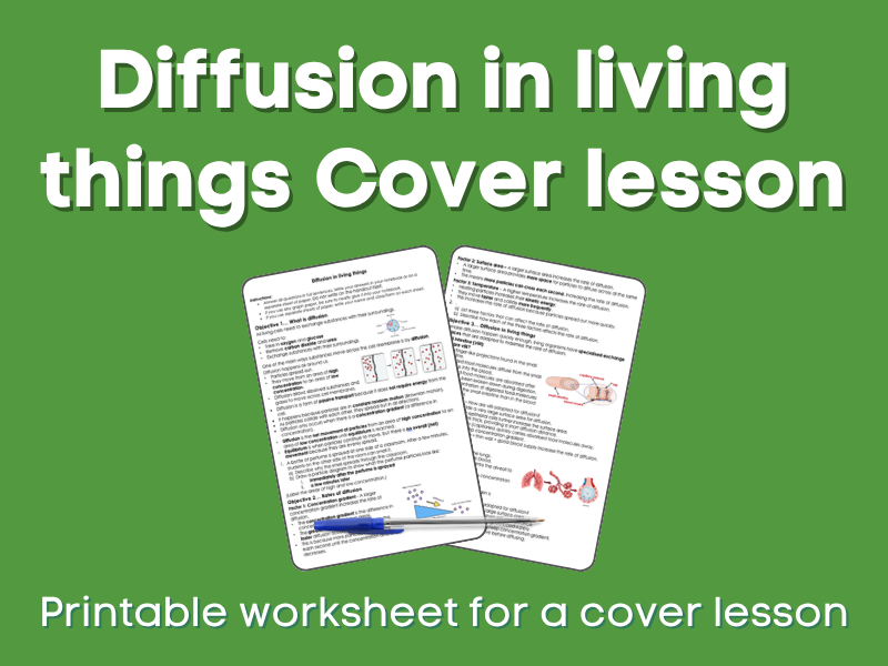 Diffusion in living things Cover lesson