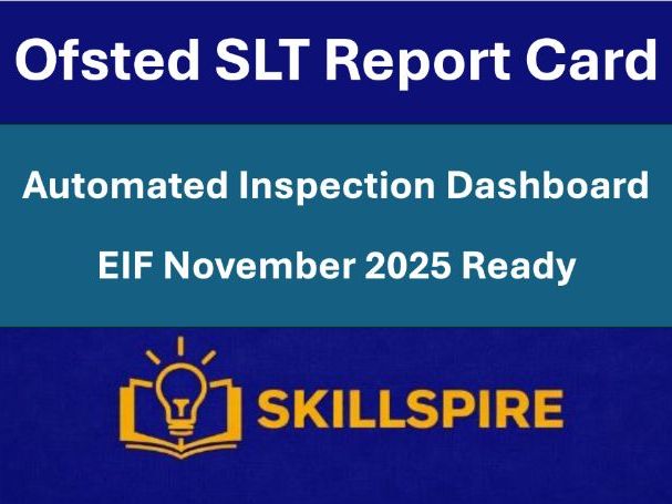 Ofsted SLT Report Card | Automated Inspection Dashboard | EIF November 2025 Framework Ready