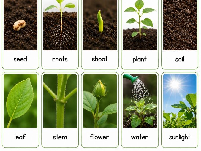 Plant Life Cycle Vocabulary Cards
