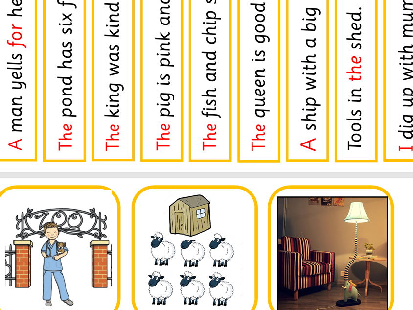 Phonics Reading Matching Games - RWI Set 1 inc Special Friends