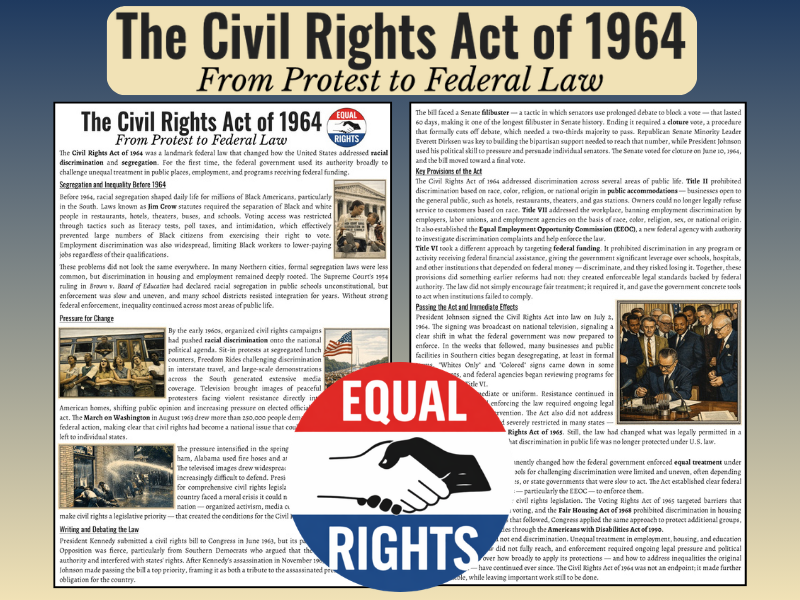 Civil Rights Act 1964 | Leveled Reading