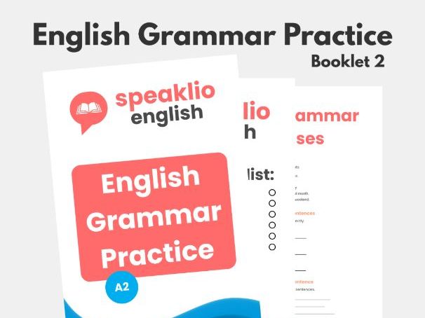 Book 2 English Grammar Sheets – A2 Level