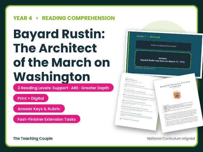 Bayard Rustin: The Architect of the March on Washington Reading Comprehension |