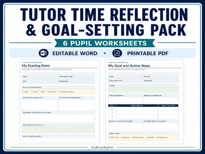 Tutor Time Reflection & Goal-Setting Pack