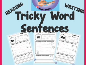 Set 1: Tricky word sentence writing and reading | HFW | Jolly Phonics