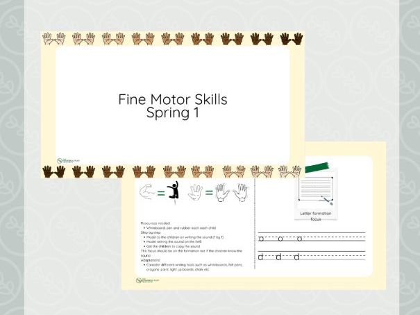 Fine Motor Skills Teaching Slides - Spring 1
