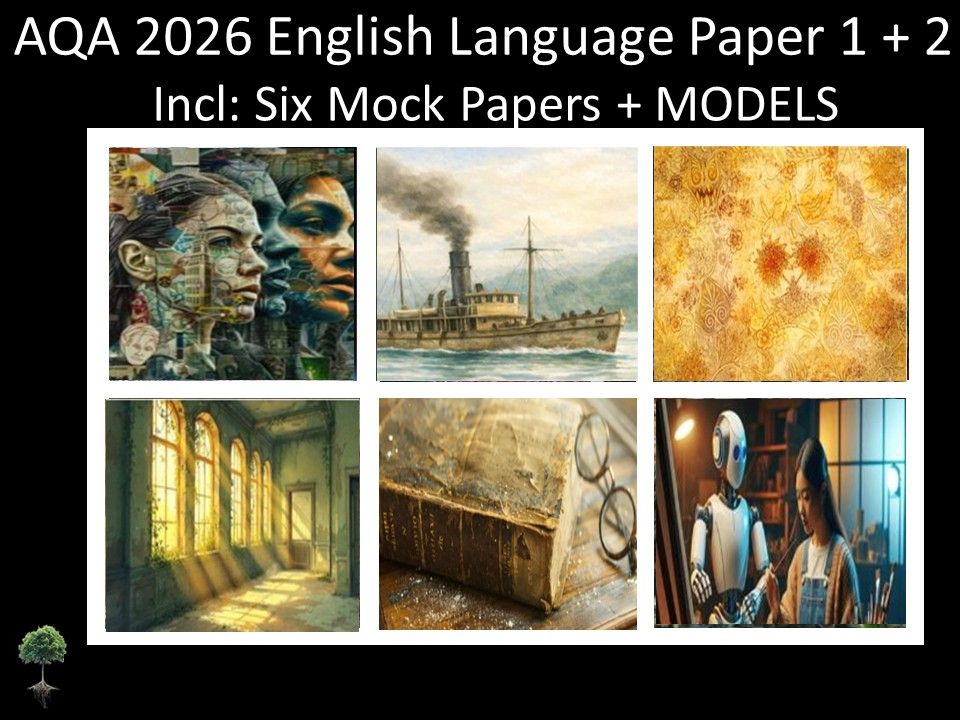 Six AQA 2026 GCSE English Language Paper 1 + 2 Mocks | Models