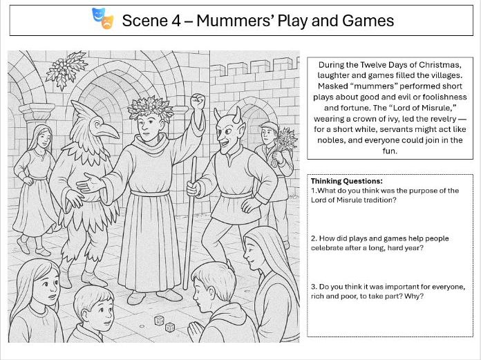 A Medieval Christmas Colouring Pack