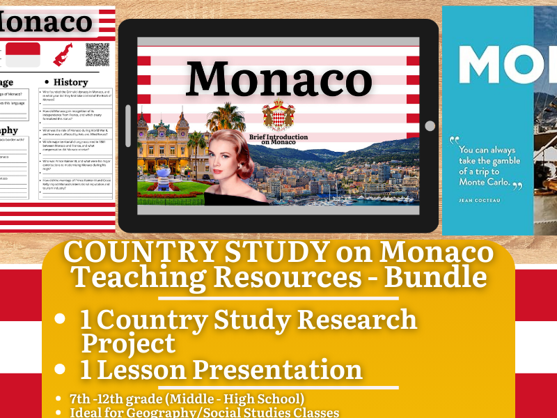 Country Study Teaching Resources - Monaco - Social Studies + Geography