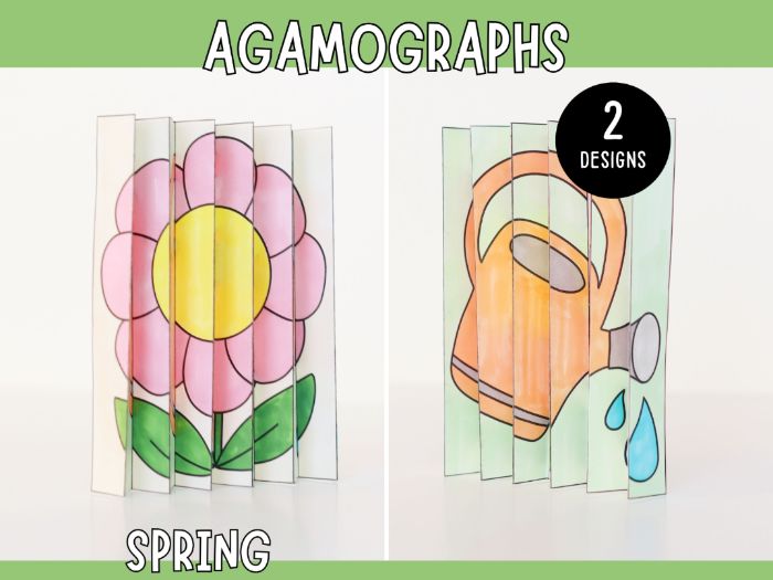 Magical Spring Agamographs - Printable Craft for Kids