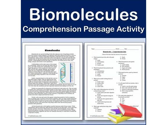 Biomolecules - Science Comprehension Passage & Activity