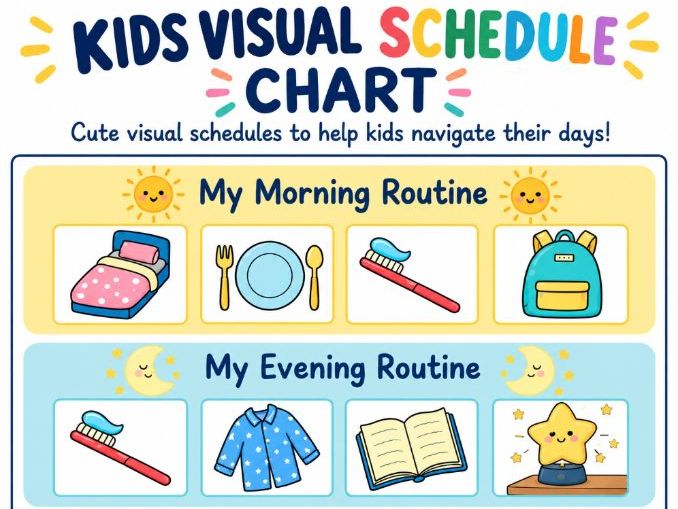 Kids Daily Schedule Chart Printable Without Times.pdf